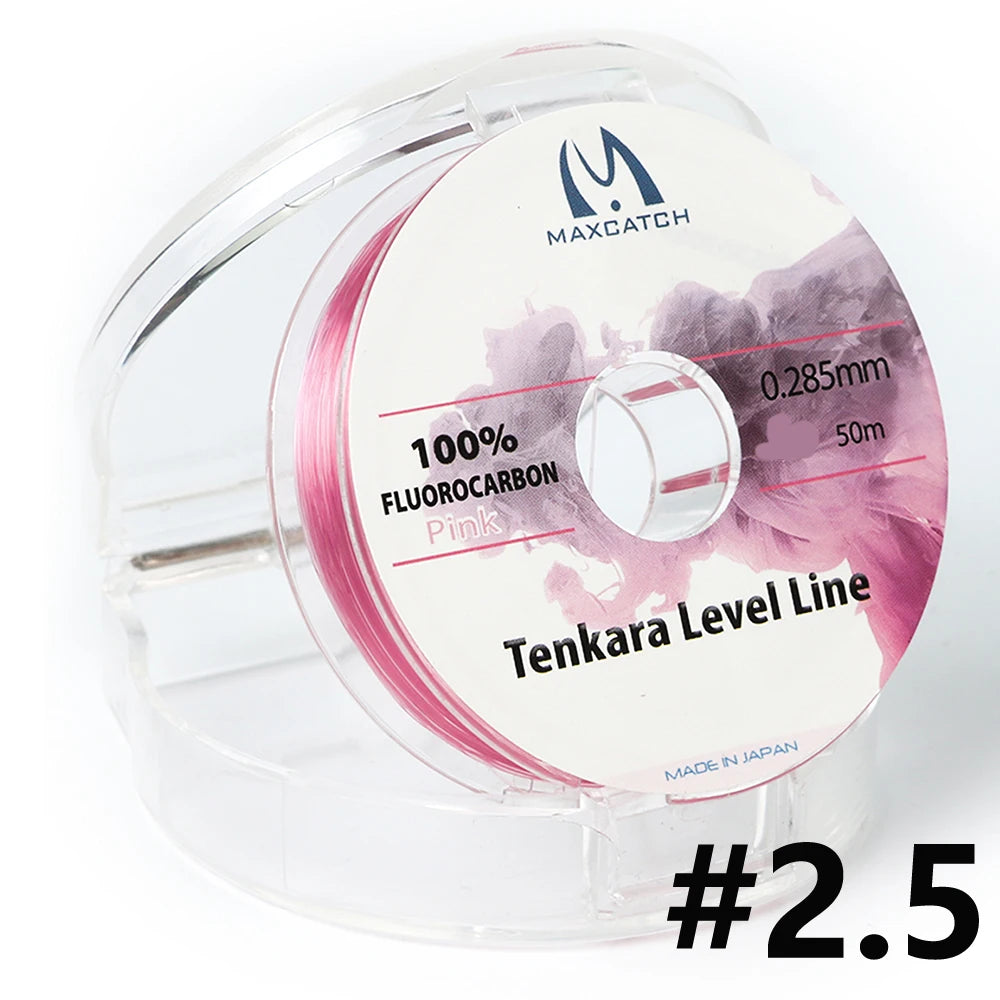 Maximumcatch Tenkara Level Line 30M 2.5#/3.0# Fluorocarbon Pink Tenkara Fly Fishing Line