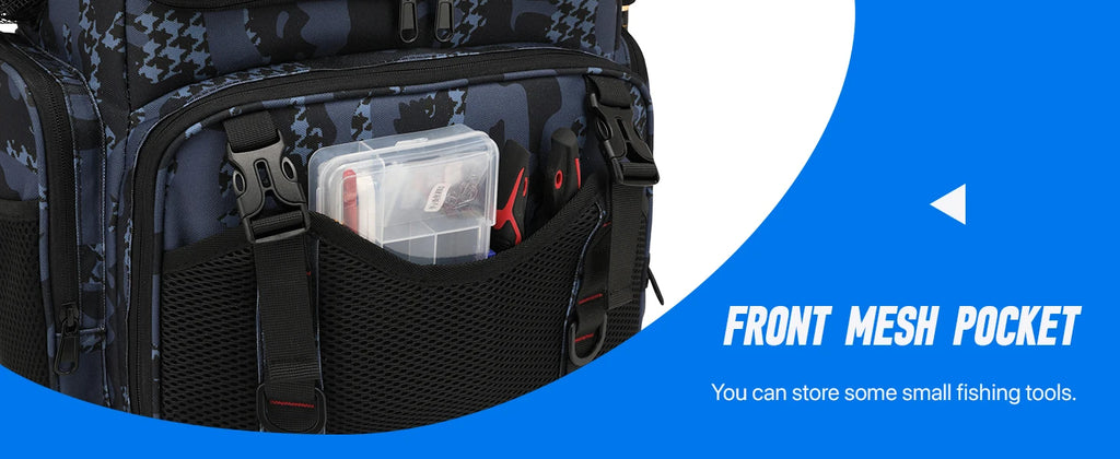 45L Fishing Backpack Cooler – Tackle Storage Bag with Rod Holders & Rain Cover