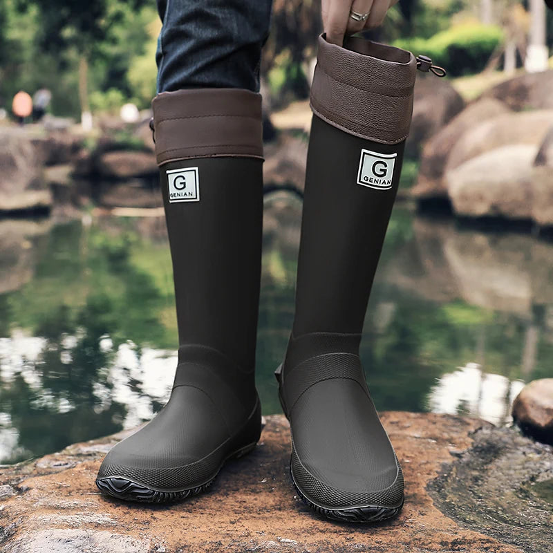 Long-Tube Waterproof Rain Boots – Non-Slip Fishing & Outdoor Work Boots
