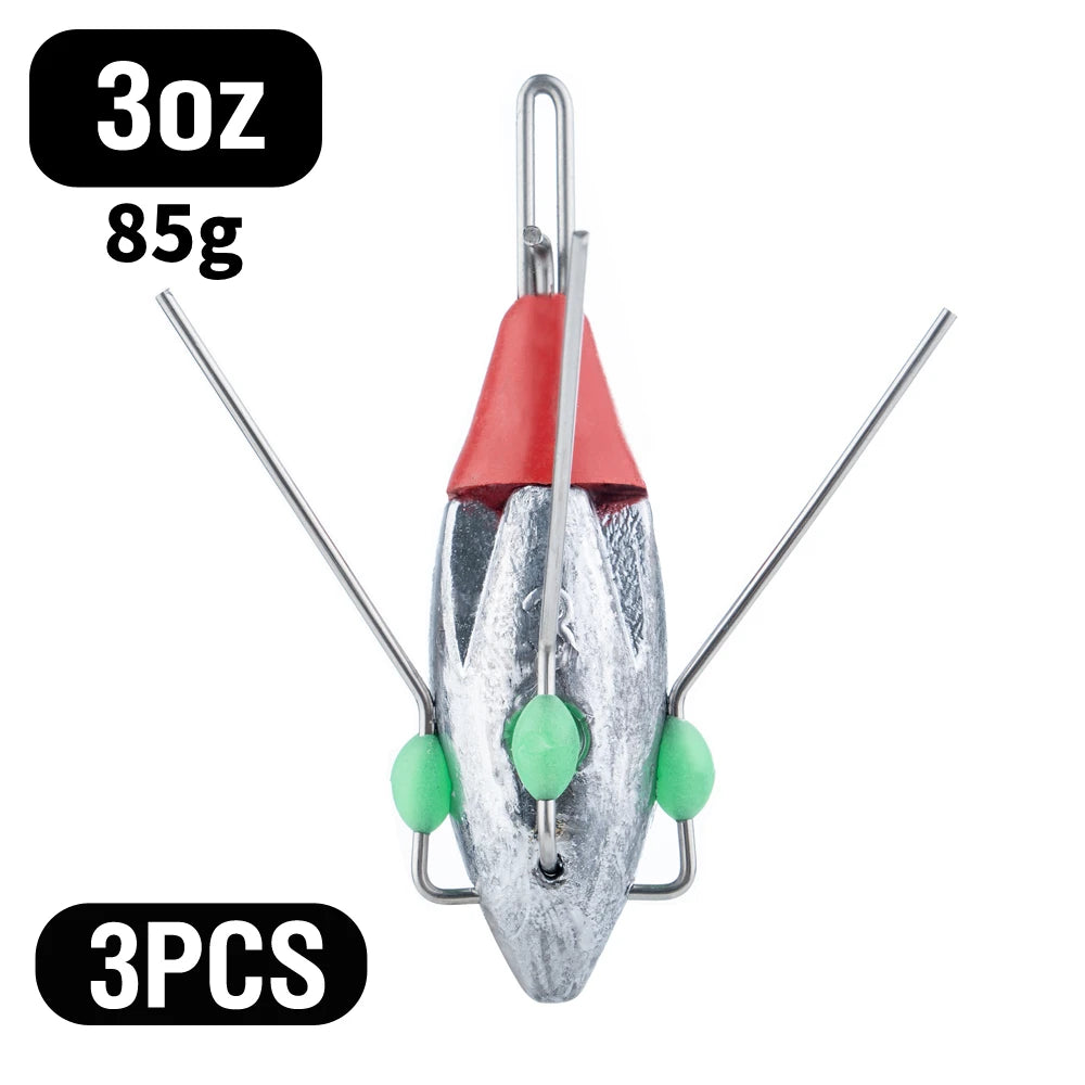 Akakuma Lead Fishing Sinkers – Surf &amp; Bottom Fishing Weights (3PCS)