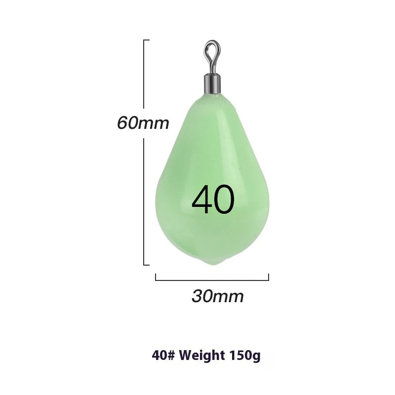 Reel Nauti Luminous Fishing Drop Sinkers – 360° Rotation Connector Weights (2PCS)