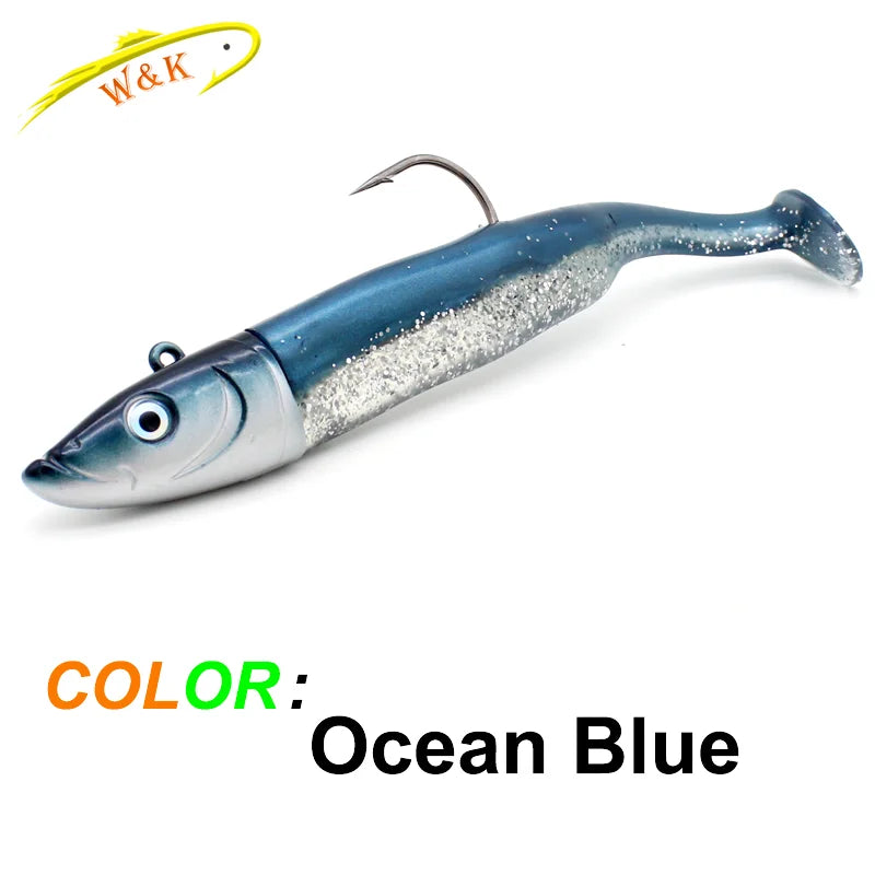 W&amp;K Paddle Tail Soft Lure Jig Kit – Multi-Size Fishing Set