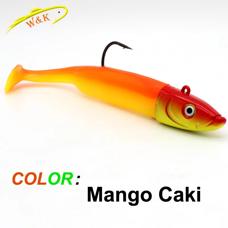 W&amp;K Paddle Tail Soft Lure Jig Kit – Multi-Size Fishing Set