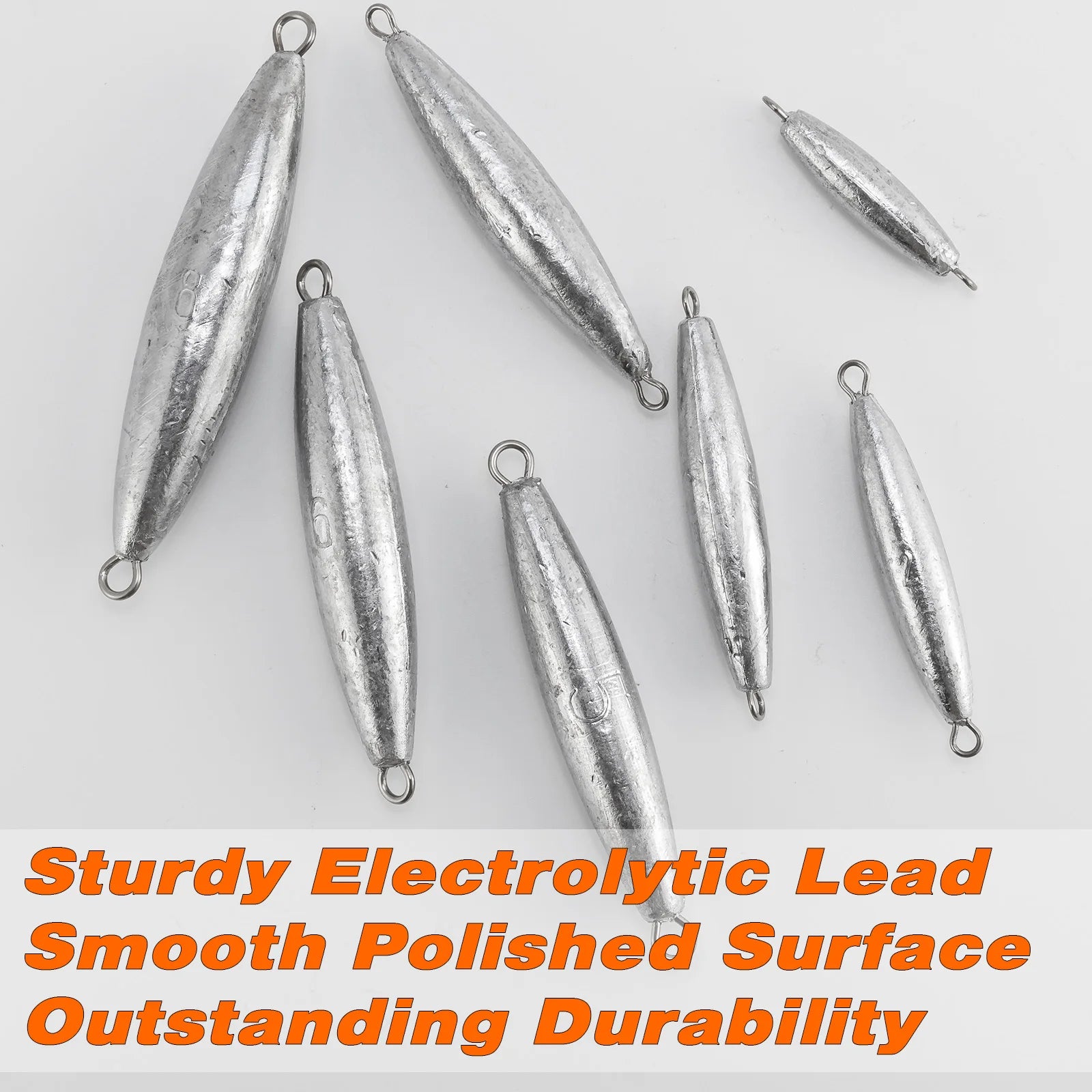 Reel Nauti Trolling Lead Sinkers – Streamlined Deep Water Fishing Weights (5PCS) 1oz-80z