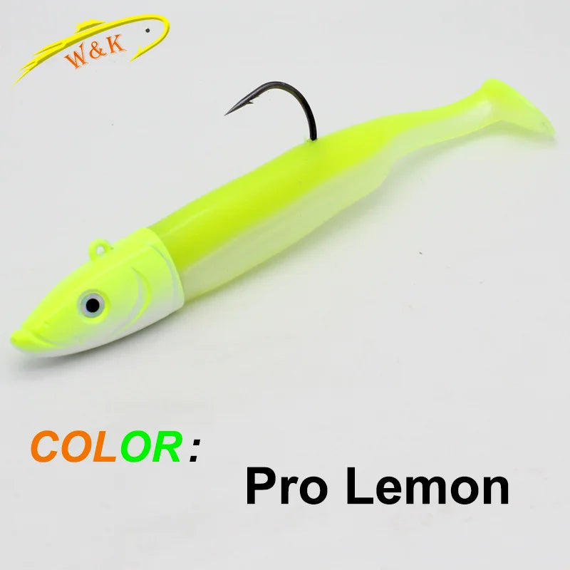 W&amp;K Paddle Tail Soft Lure Jig Kit – Multi-Size Fishing Set