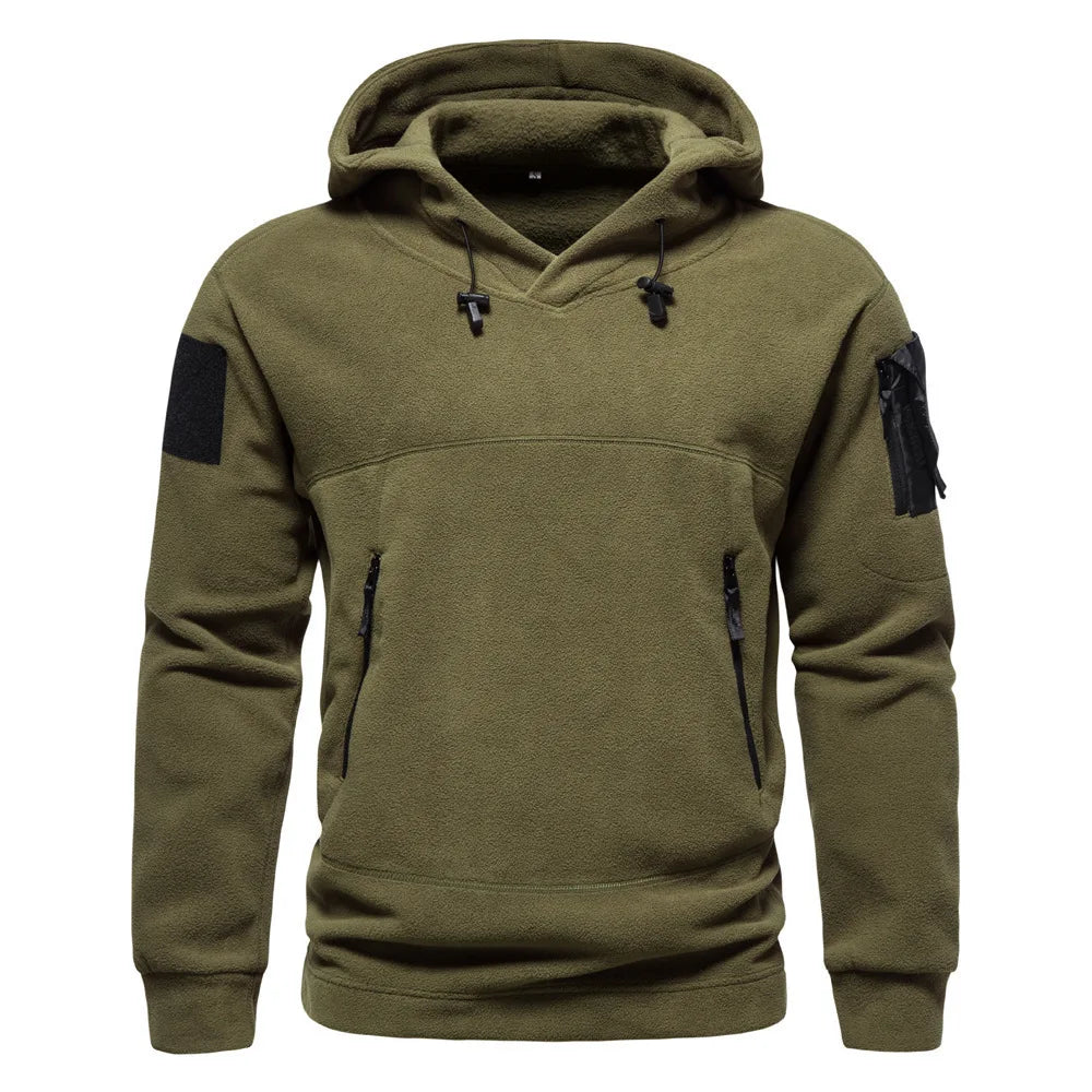 Ayrbao Men’s Thick Hooded Fleece Hoodie – Casual Autumn &amp; Winter Pullover