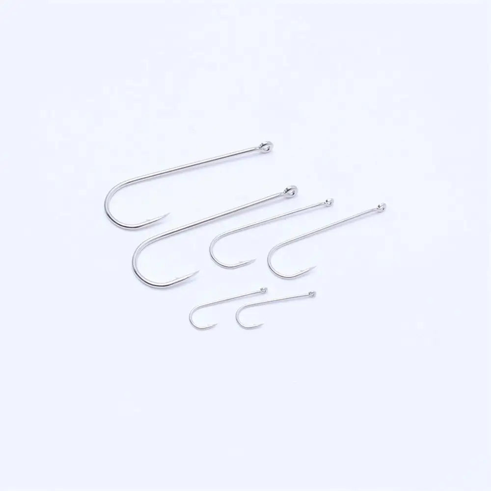 Aberdeen Fishing Hooks – Long Shank High Carbon Steel Hooks (50-Pack)