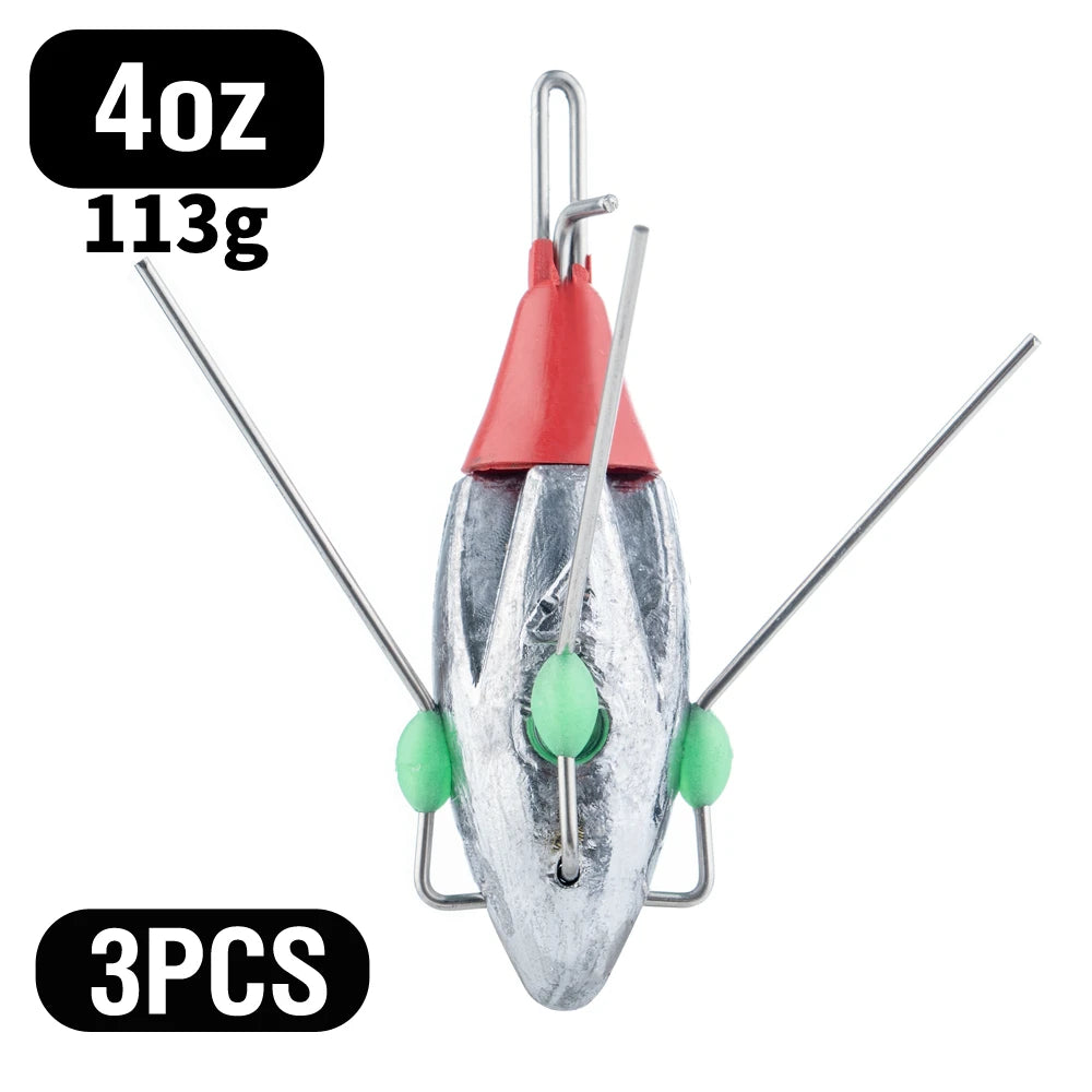 Akakuma Lead Fishing Sinkers – Surf &amp; Bottom Fishing Weights (3PCS)