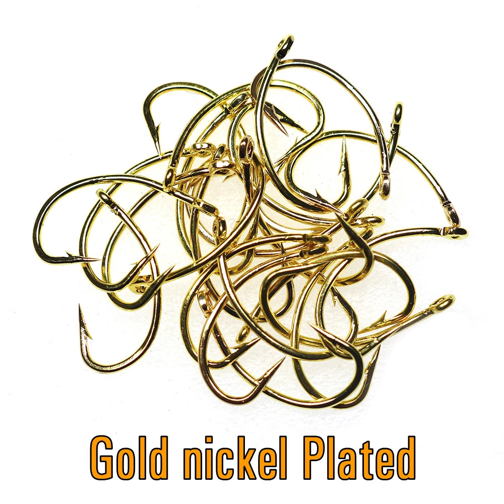 200PCS Gold Color Fly Hook Nymph Scud Midge Caddis Shrimp Fly Tying Hook #10 #12 #14 #16 Fly Fishing Hook