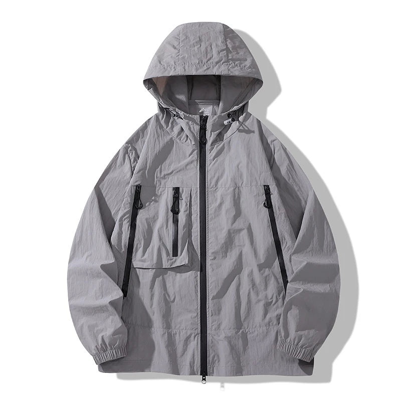 Unisex Men's Women's Lightweight Hooded Jacket – Thin Sports Windbreaker for Travel